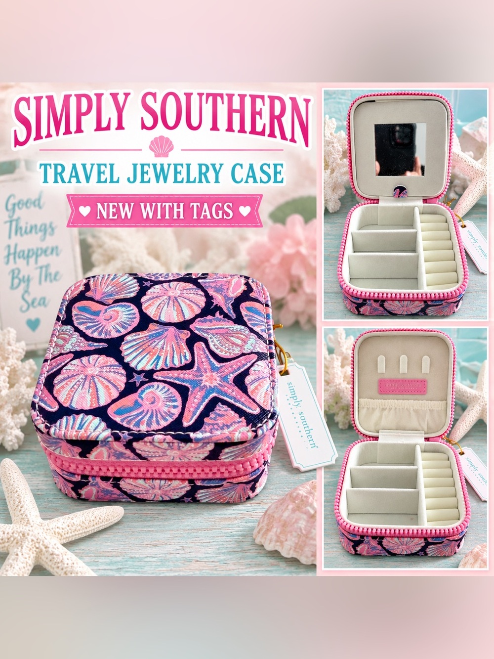 Simply Southern Seashell Travel Jewelry Case – New With Tags